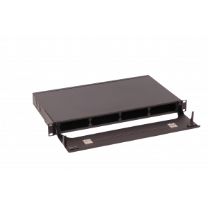 Бокс 19" на 4 кассеты MPO, 1U, черный